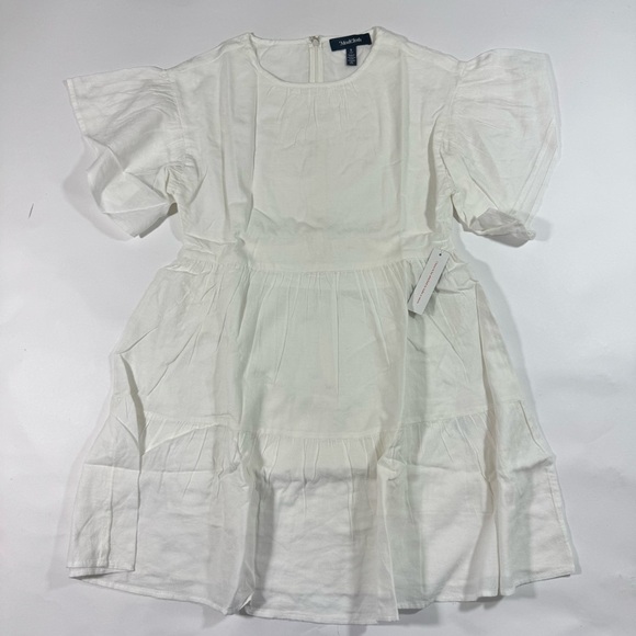 New ModCloth Flutter of Brilliance Tiered Dress Ivory - Picture 2 of 7